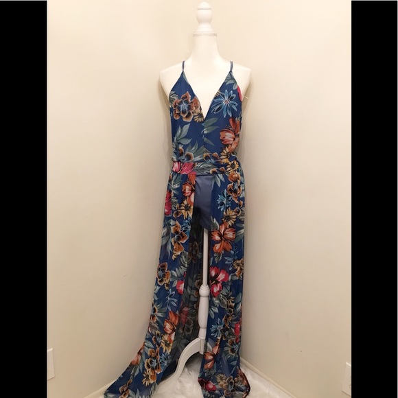 Blue Floral Maxi Dress✨✨ - Picture 3 of 3